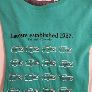 Lacoste Green Crocodile Graphic Tee